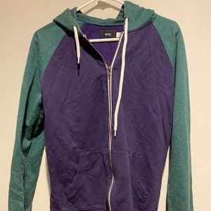 BDG Urban Outfitters Purple & Teal Zip-Up Hoodie